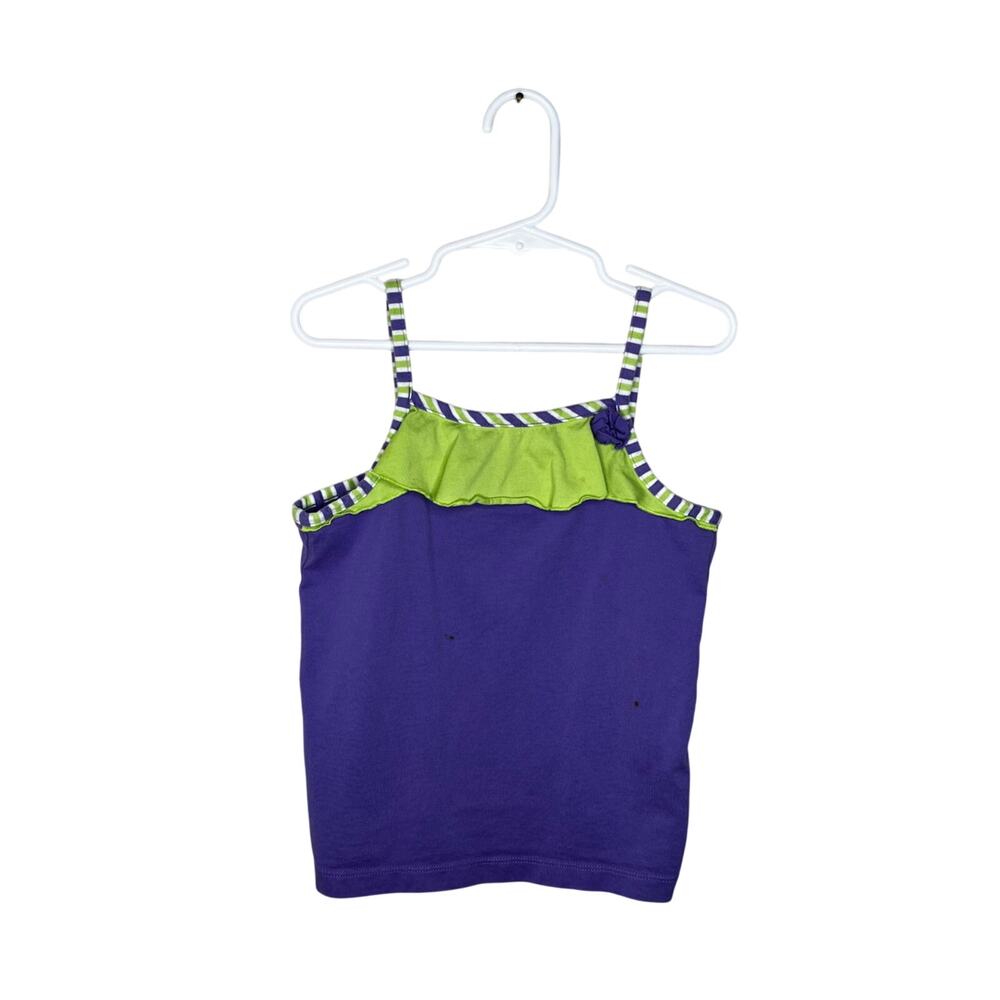 HANNA ANDERSSON Girl’s Spaghetti Strap Tank Green & Purple Size 5